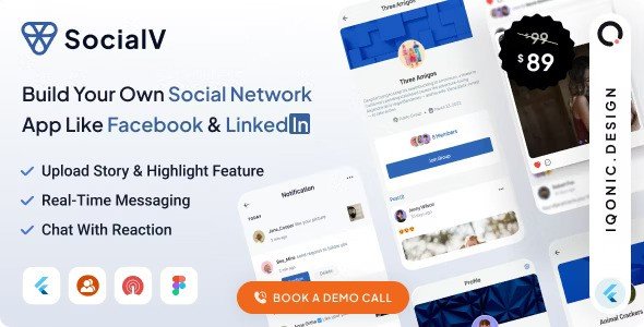 SocialV Mobile App Template