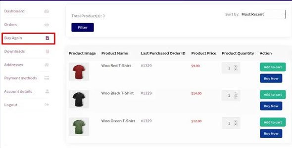 Buy Again for WooCommerce nulled plugin