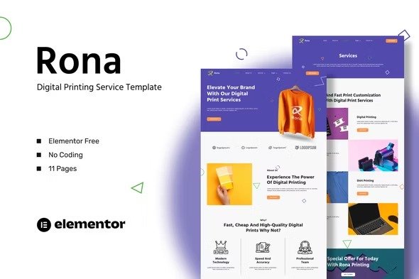 Rona elementor Template Kits