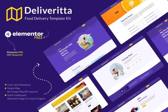 Deliveritta elementor Template Kits