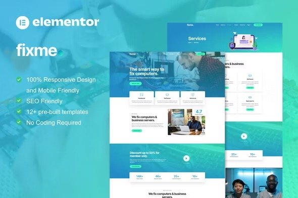 Fixme elementor Template Kits