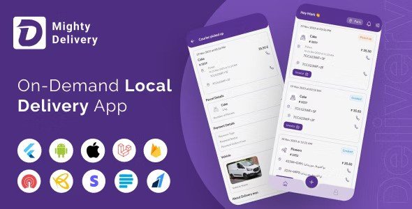 MightyDelivery Mobile App Template