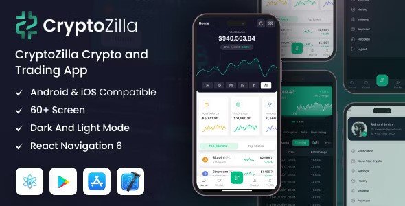 CryptoZilla Mobile App Template