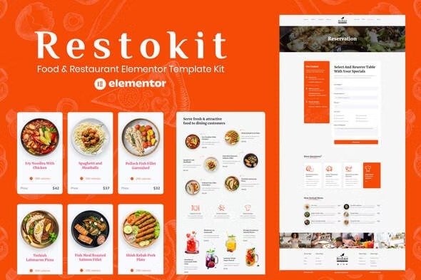 Restokit elementor Template Kits