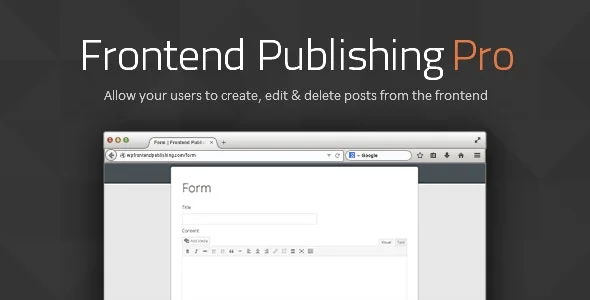 Frontend Publishing Pro nulled plugin